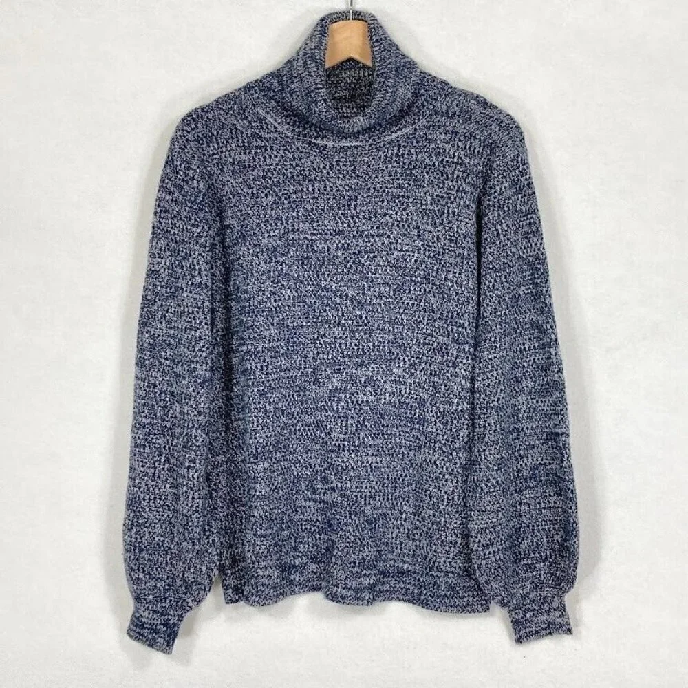Zenana Oversized Turtleneck Sweater Cozy Academia Boho Grandma Core S